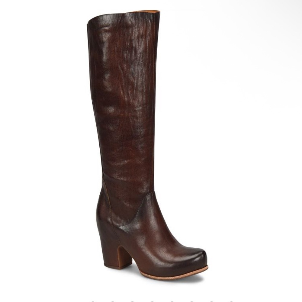 Kork-Ease Dark Brown Heeled Boots
